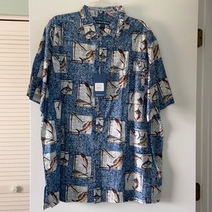 West Marine NWT Fish Themed XXL SS Shirt